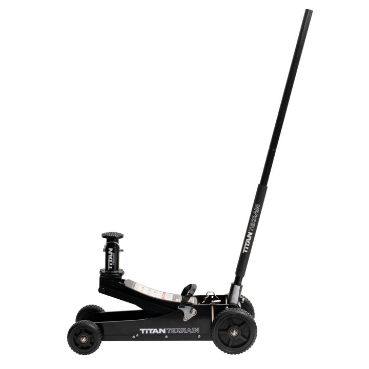 Side view of Titan Terrain rugged off-road floor jack