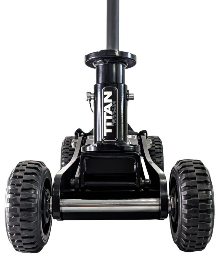 Zoomed front-view of Titan Terrain rugged off-road floor jack