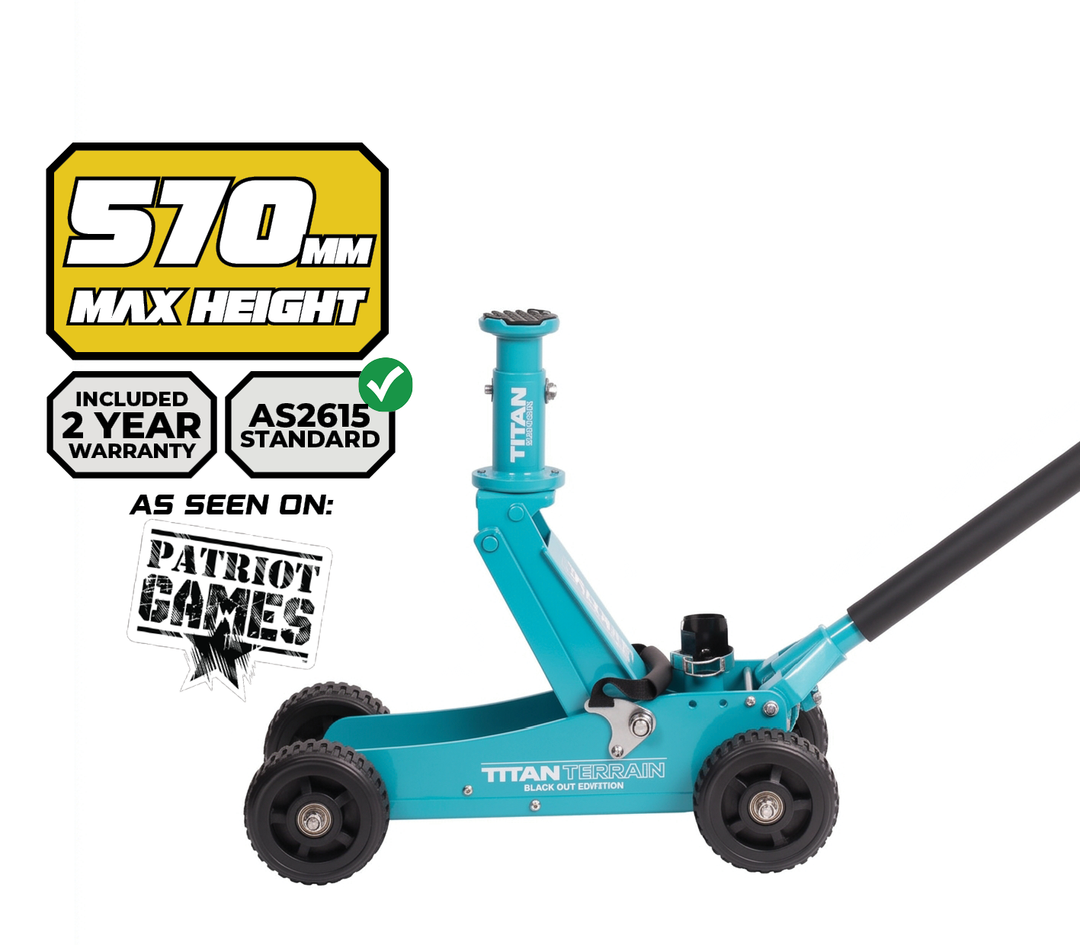 1.5 TONNE RUGGED FLOOR JACK - TURQUOISE EDITION