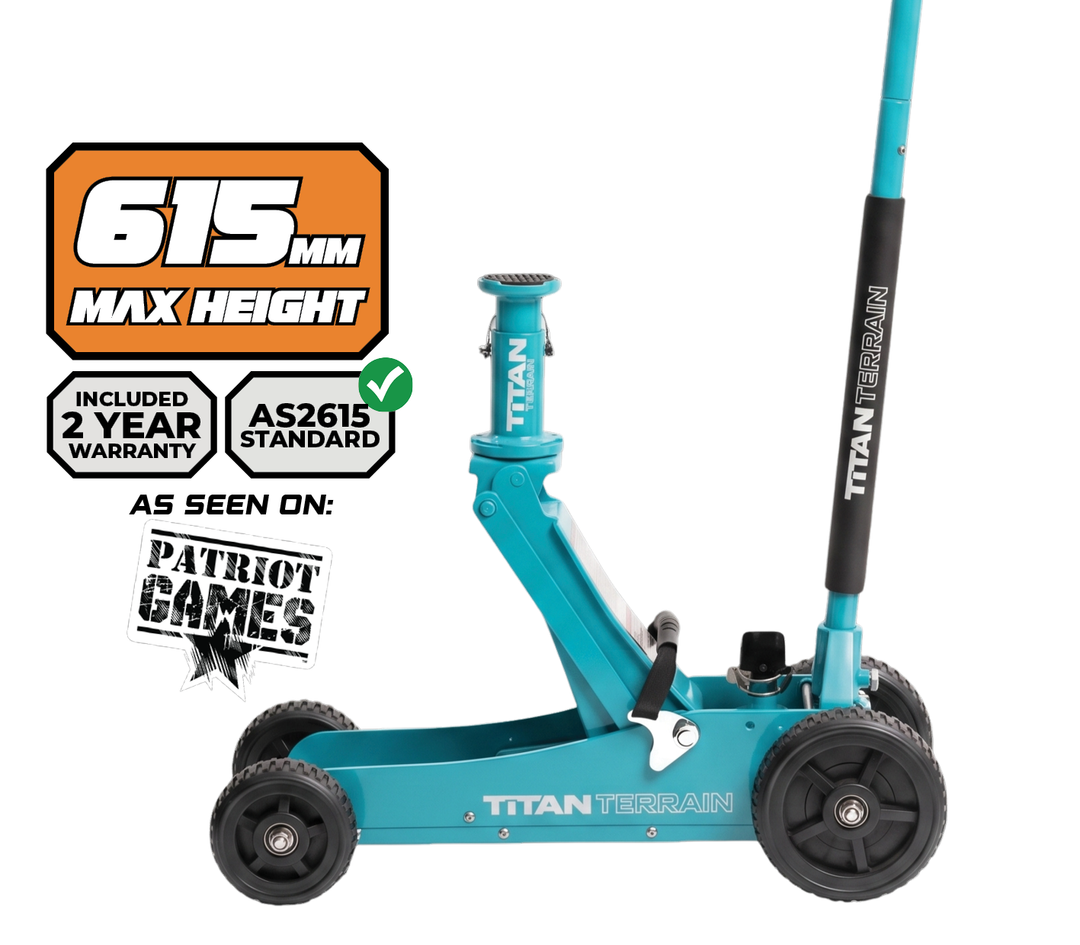 2 TONNE RUGGED FLOOR JACK - TURQUOISE EDITION
