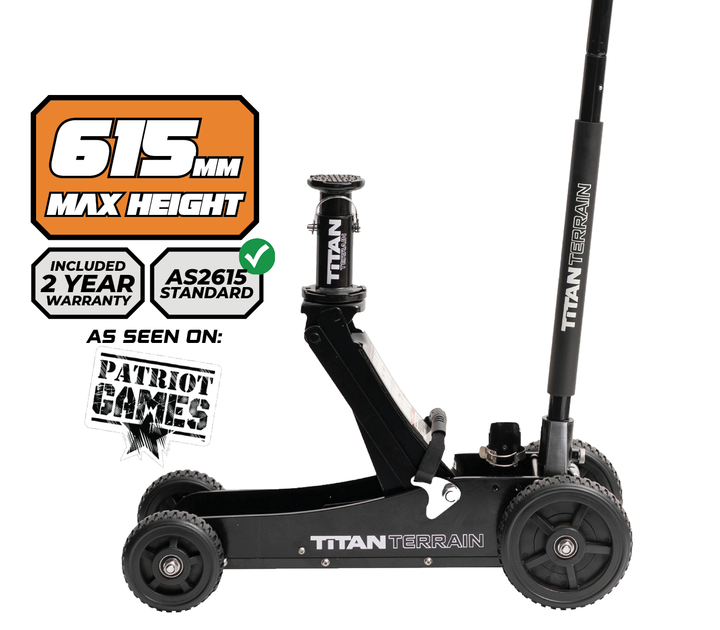 2 TONNE RUGGED FLOOR JACK - HI LIFT HYDRAULIC TROLLEY JACK