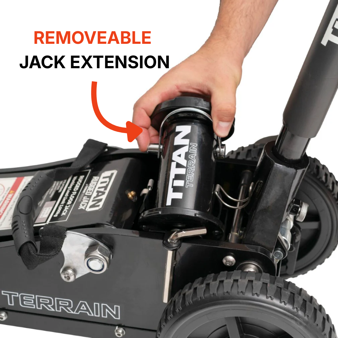Titan Terrain 3T Ultimate Jack Pack - Includes 3000KG Jack, 2x Jack Stand Pairs, Bracket, Coverbag, Extension Upgrades & Cover Bag