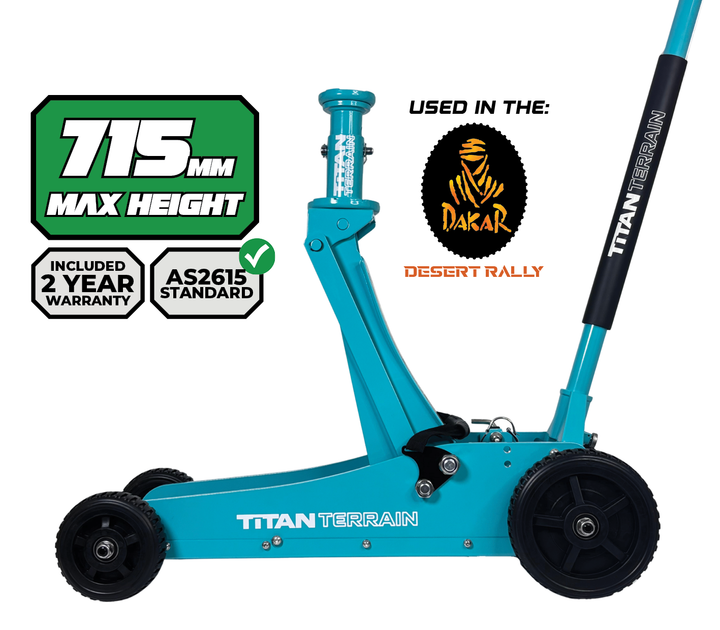 3 TONNE RUGGED FLOOR JACK - TURQUOISE EDITION