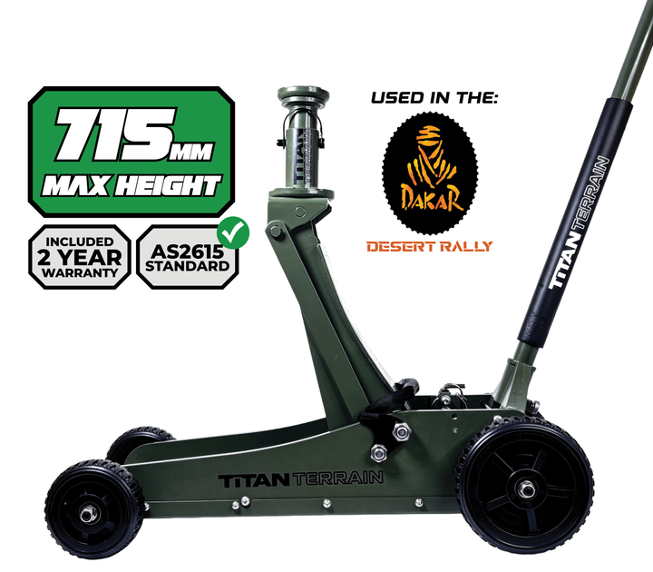 3 TONNE RUGGED FLOOR JACK - ARMY GREEN EDITION