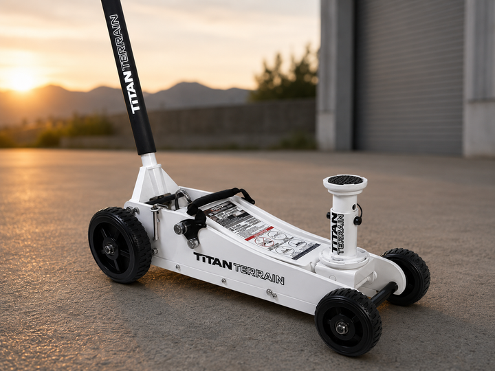 3 TONNE RUGGED FLOOR JACK - WHITE EDITION