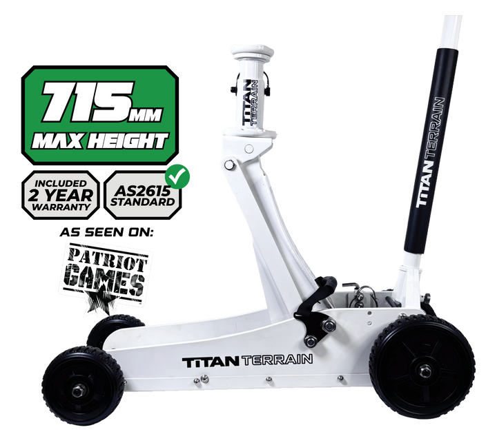 3 TONNE RUGGED FLOOR JACK - WHITE EDITION