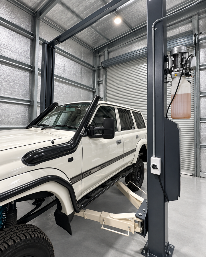 4.5 TONNE 2-POST CAR HOIST ELECTRIC LOCK RELEASE
