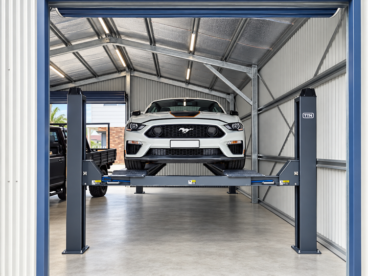 5.5 TONNE 4-POST CAR HOIST ELECTRIC LOCK RELEASE