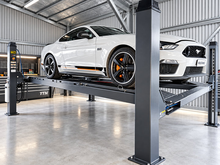 5.5 TONNE 4-POST CAR HOIST ELECTRIC LOCK RELEASE