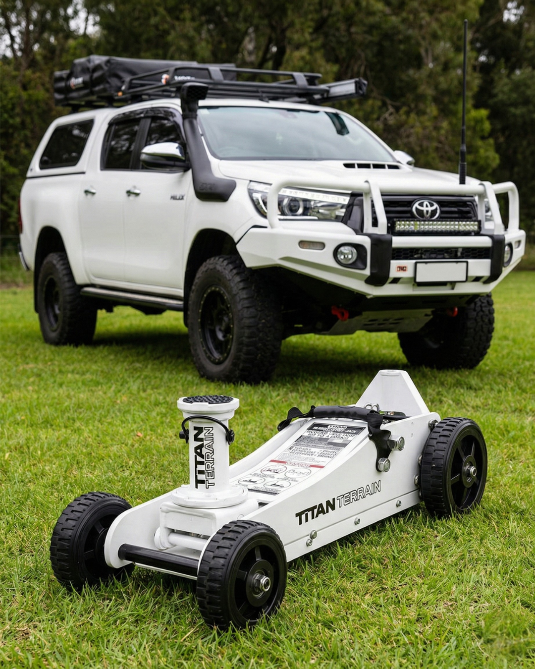 3 TONNE RUGGED FLOOR JACK - WHITE EDITION