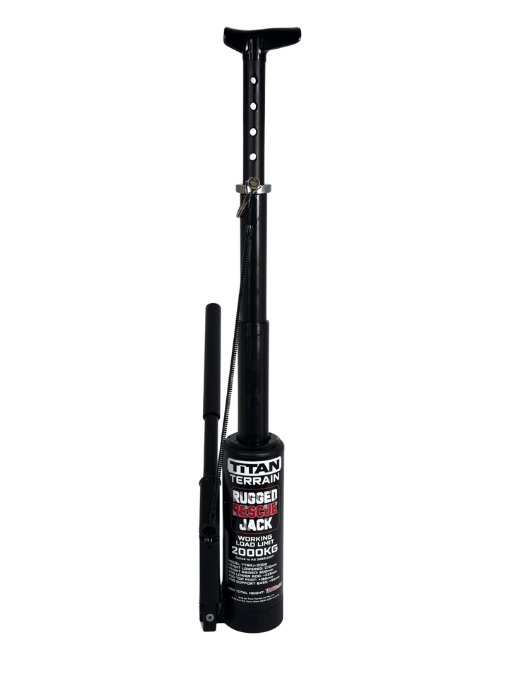 RUGGED RESCUE JACK - 2000KG - 1065mm Hydraulic Bottle Recovery Jack - Titan Terrain