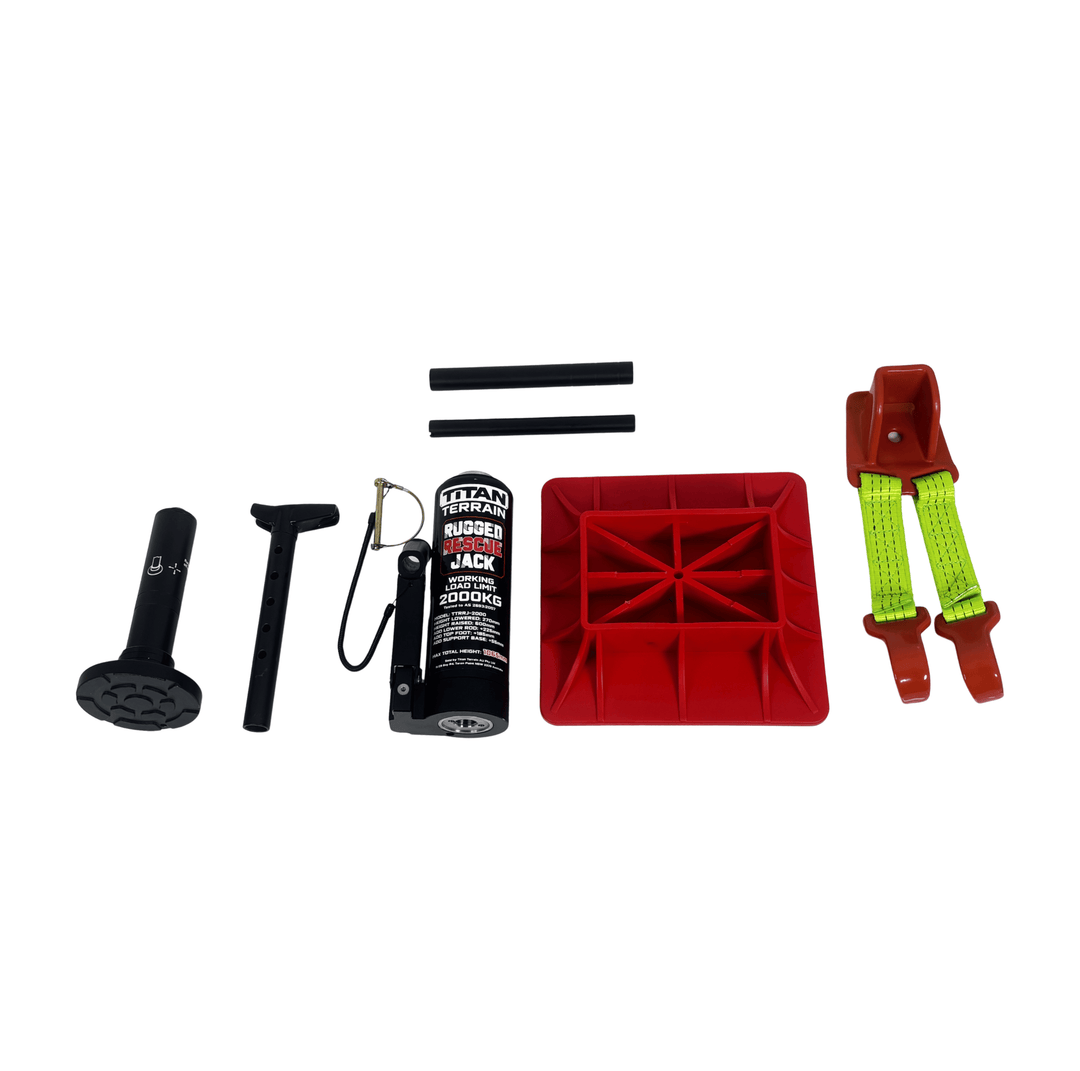 RUGGED RESCUE JACK - 2000KG - 1065mm Hydraulic Bottle Recovery Jack - Titan Terrain