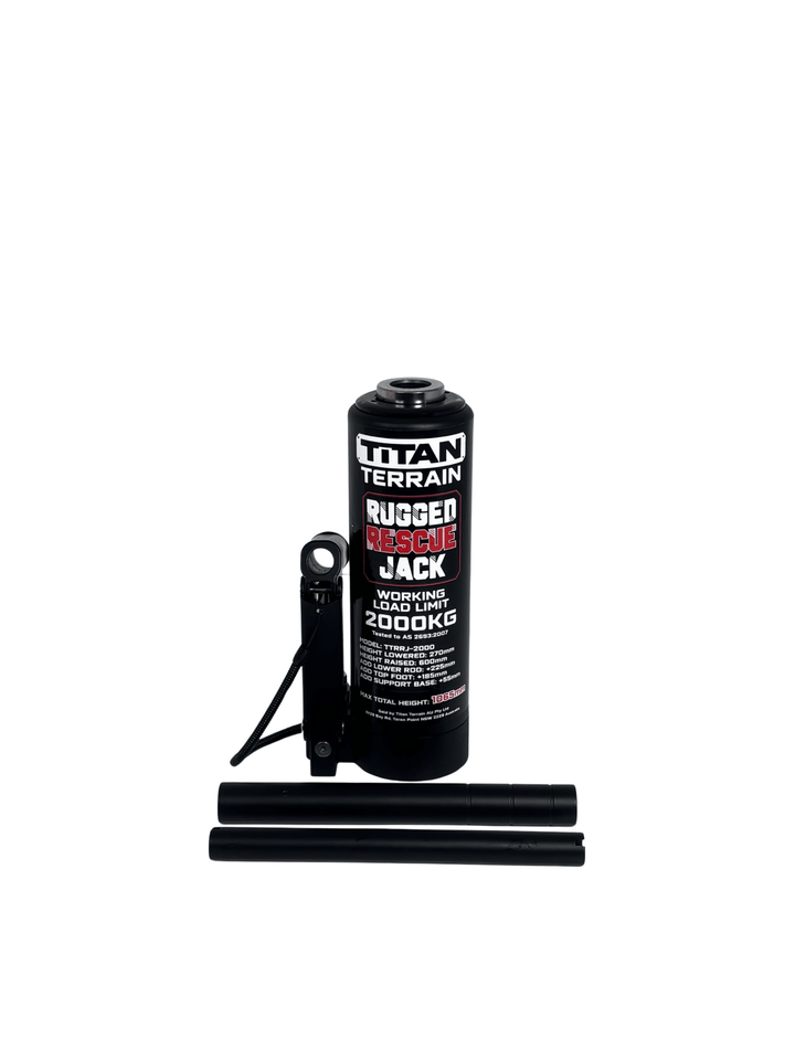 RUGGED RESCUE JACK - 2000KG - 1065mm Hydraulic Bottle Recovery Jack - Titan Terrain