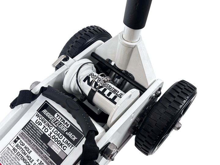 3 TONNE RUGGED FLOOR JACK - WHITE EDITION