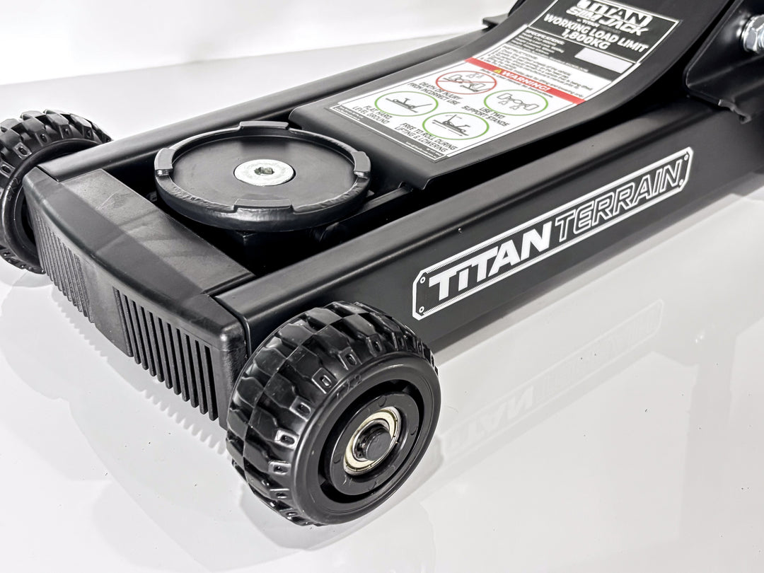 Close up of Titan Terrain slim jack 