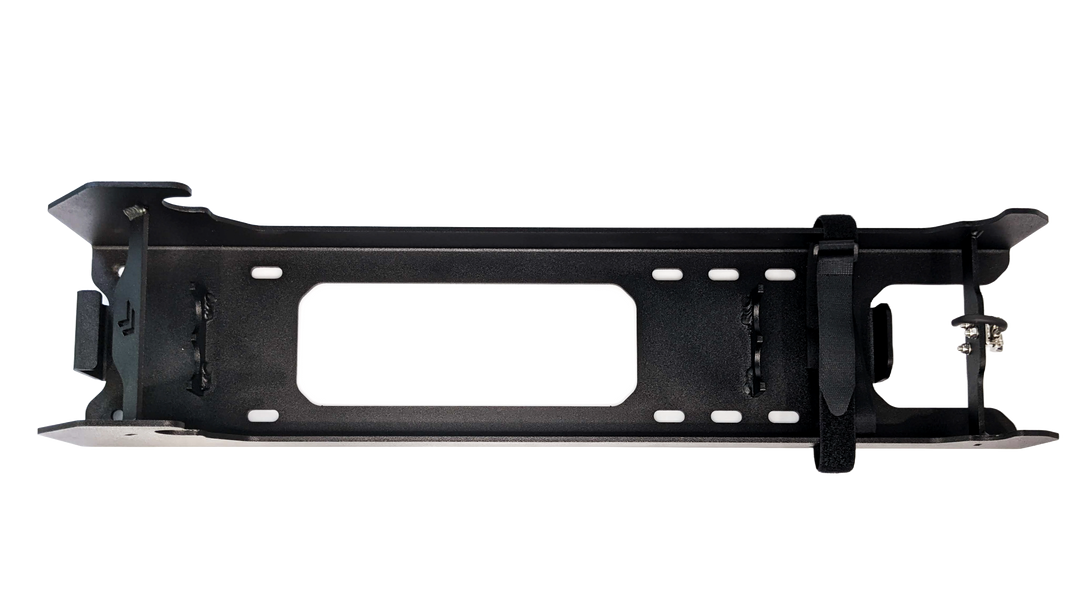 Powder-coated black mounting bracket for Titan Terrain Rugged floor jack