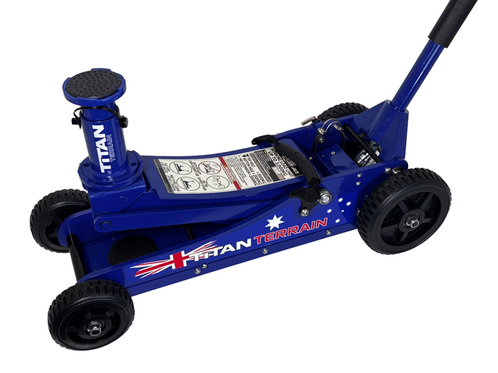 Titan Terrain 3 tonne rugged floor jack Aussie flag edition