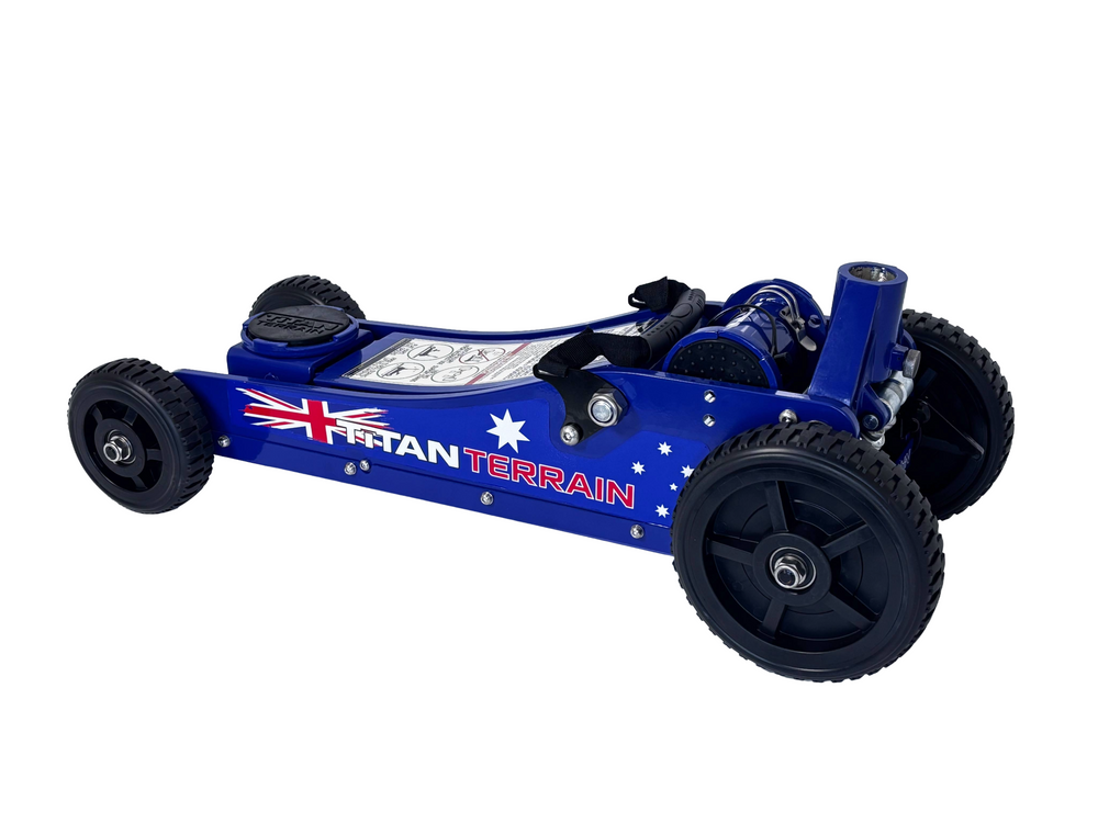 Titan Terrain 3 tonne rugged floor jack Aussie flag edition