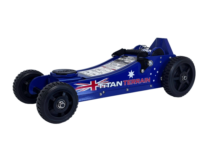 Titan Terrain 3 tonne rugged floor jack Aussie flag edition