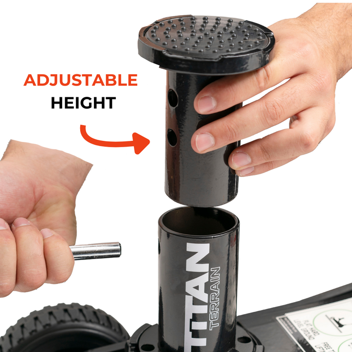 Titan Terrain 3 tonne rugged floor jack in black