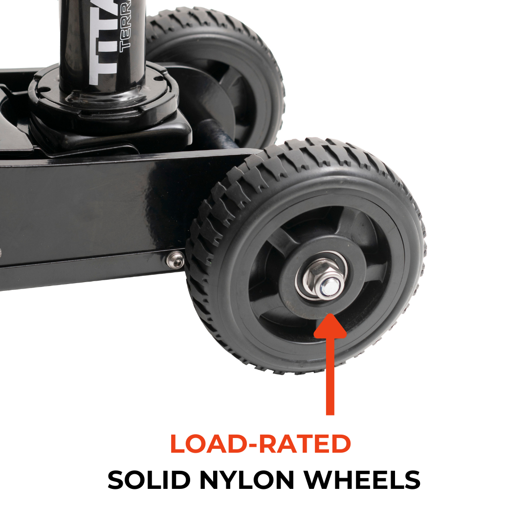 Titan Terrain 3 tonne rugged floor jack in black