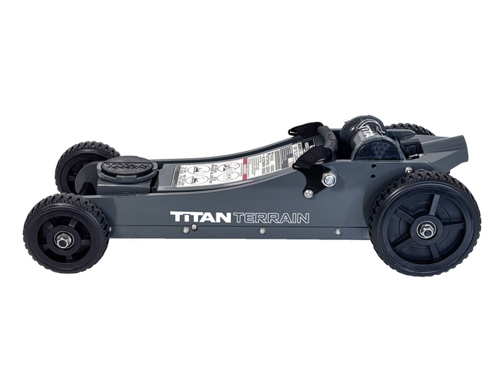 Titan Terrain 3 tonne rugged floor jack in graphite grey