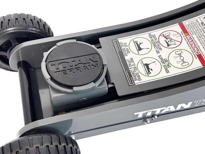 Titan Terrain 3 tonne rugged floor jack in graphite grey