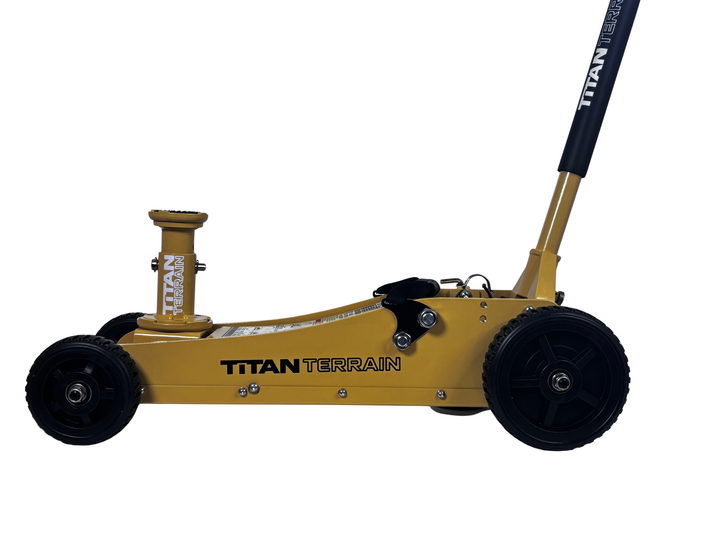 Titan Terrain 3 tonne rugged floor jack in sandy taupe