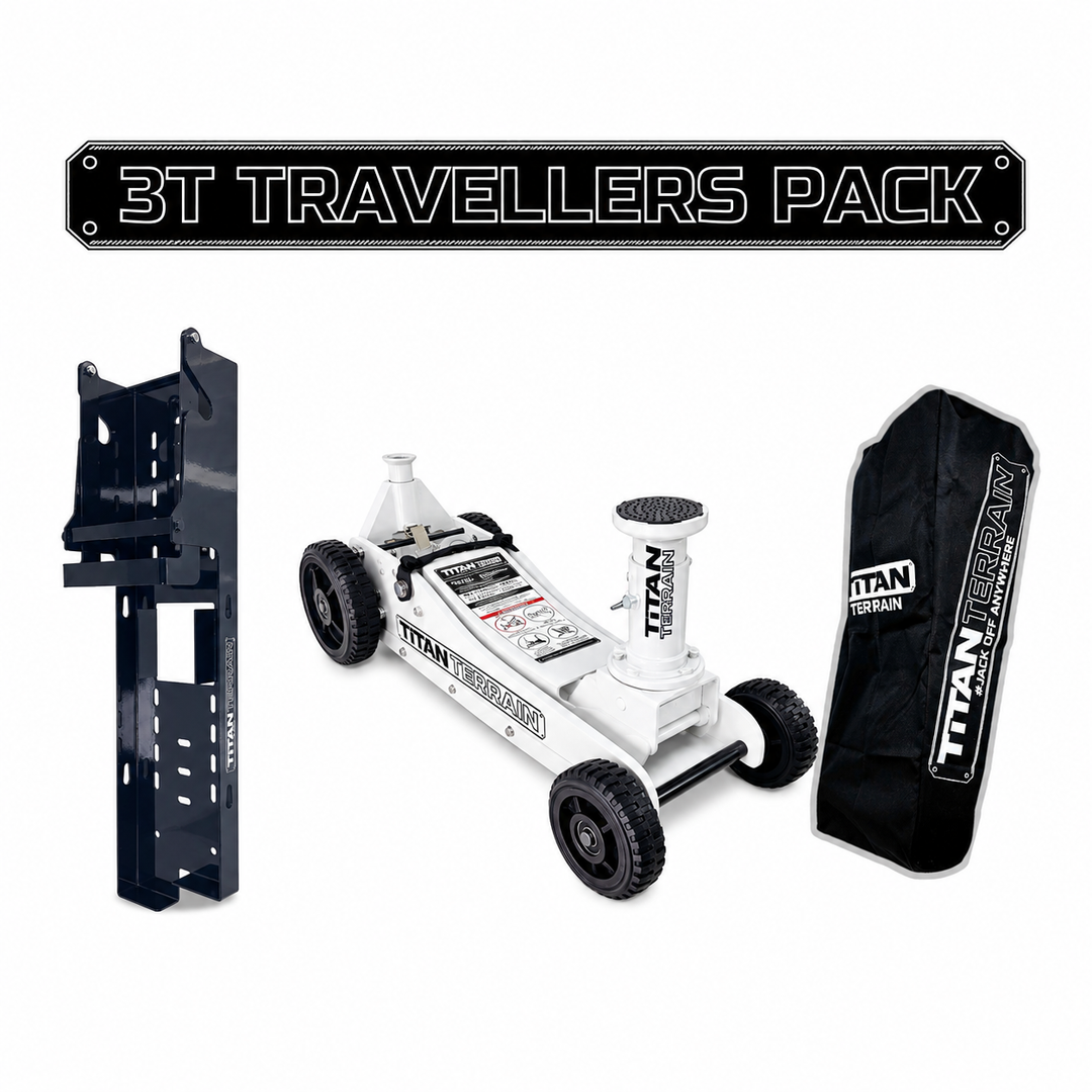 Titan Terrain 3T travellers jack pack with jack, bracket and cover bag