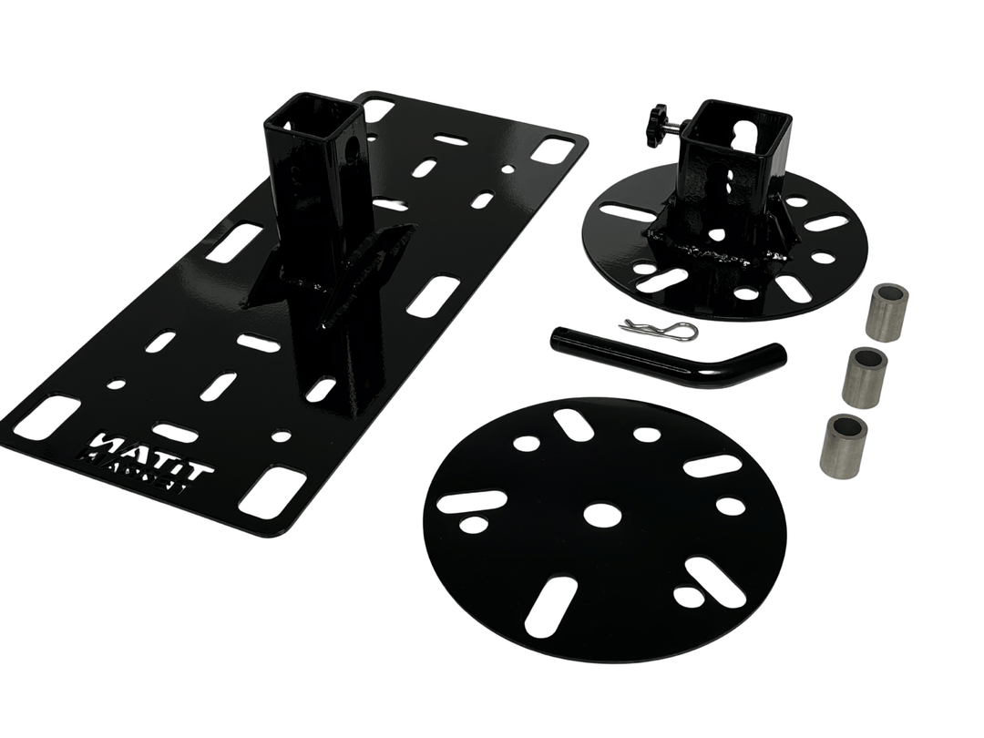 Titan Terrain spare tyre mounting bracket for rugged floor jack