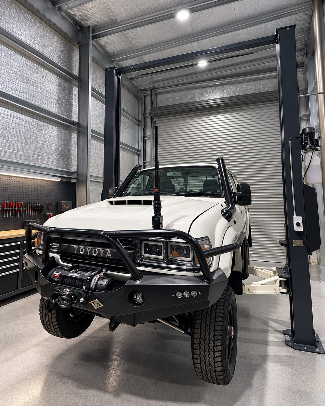 TTN Industrial 4.5 tonne 2-post car hoist with dual electric lock release
