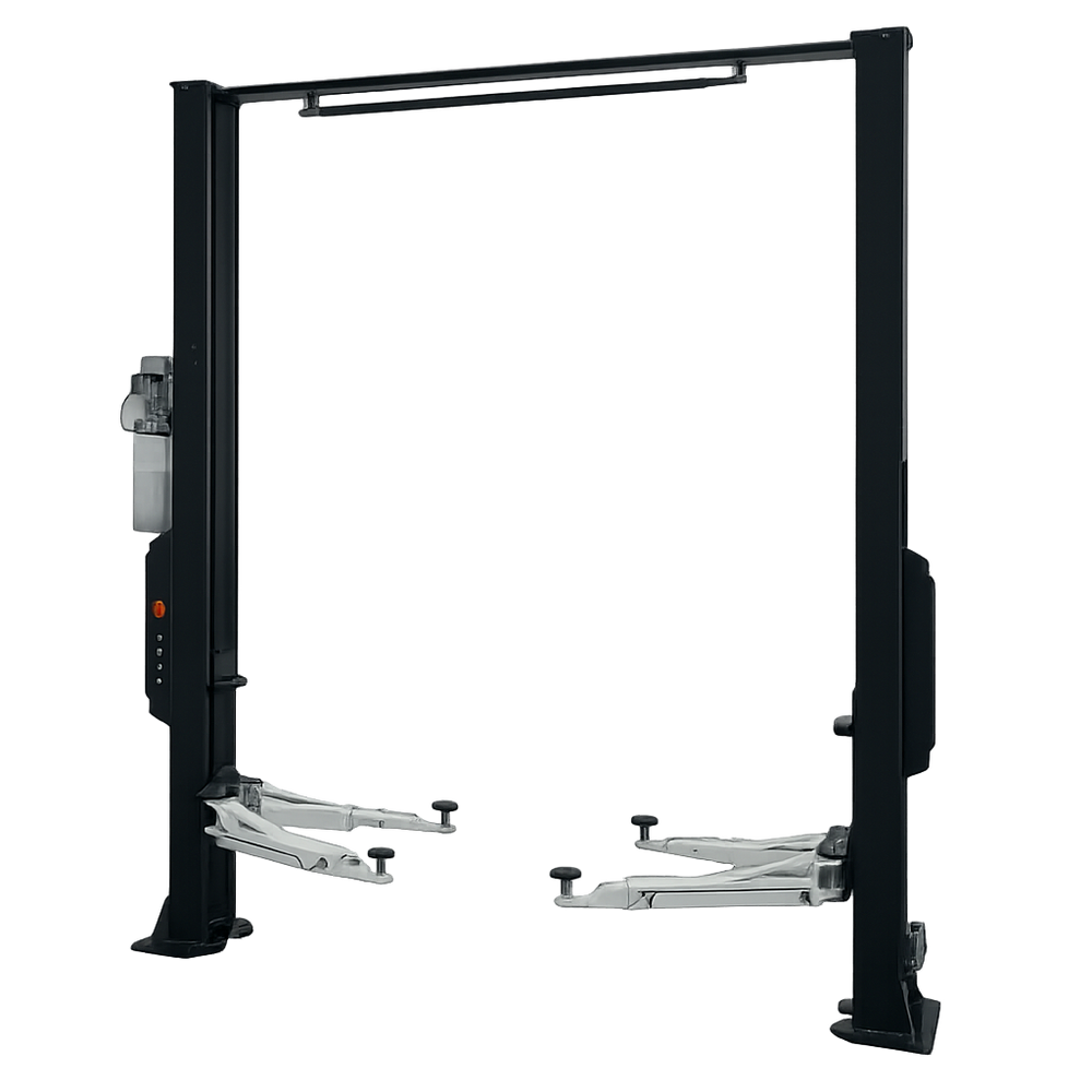 TTN Industrial 4.5 tonne 2-post car hoist with dual electric lock release